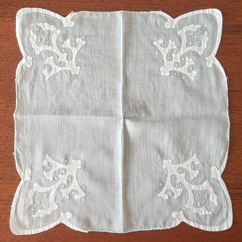 Uniquely Patterned Delicate Vintage Handkerchief - image 2